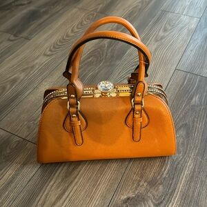 Faux Leather Glam Handbag